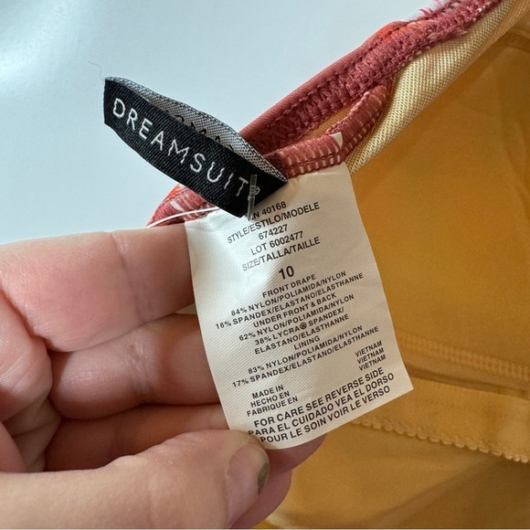 Dreamsuit by Miracle Brands NWT Floral Halter Neck One Piece Swimsuit Size 10 - Picture 6 of 7